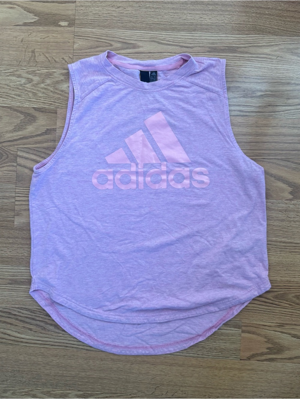 Adidas Pink Sleeveless Logo Tank - Women’s - Large